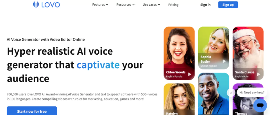 AI Voice Generator Lova AI