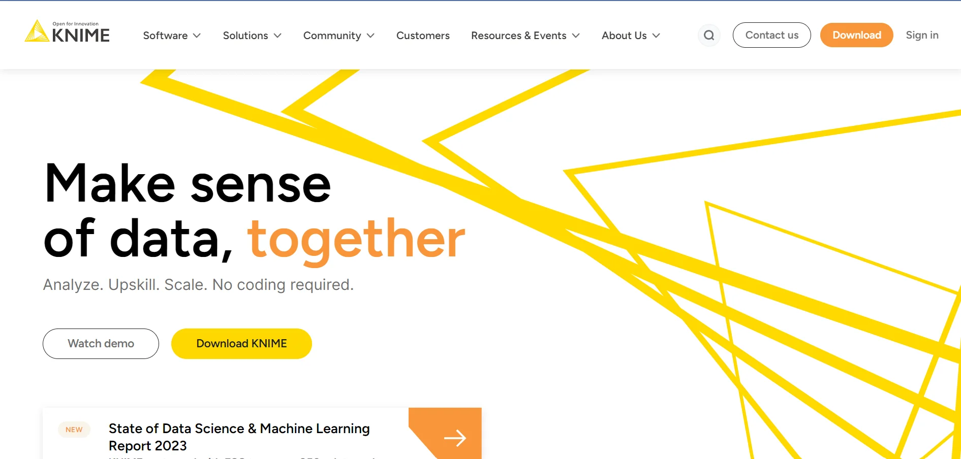 AI tool for data analysts Knime