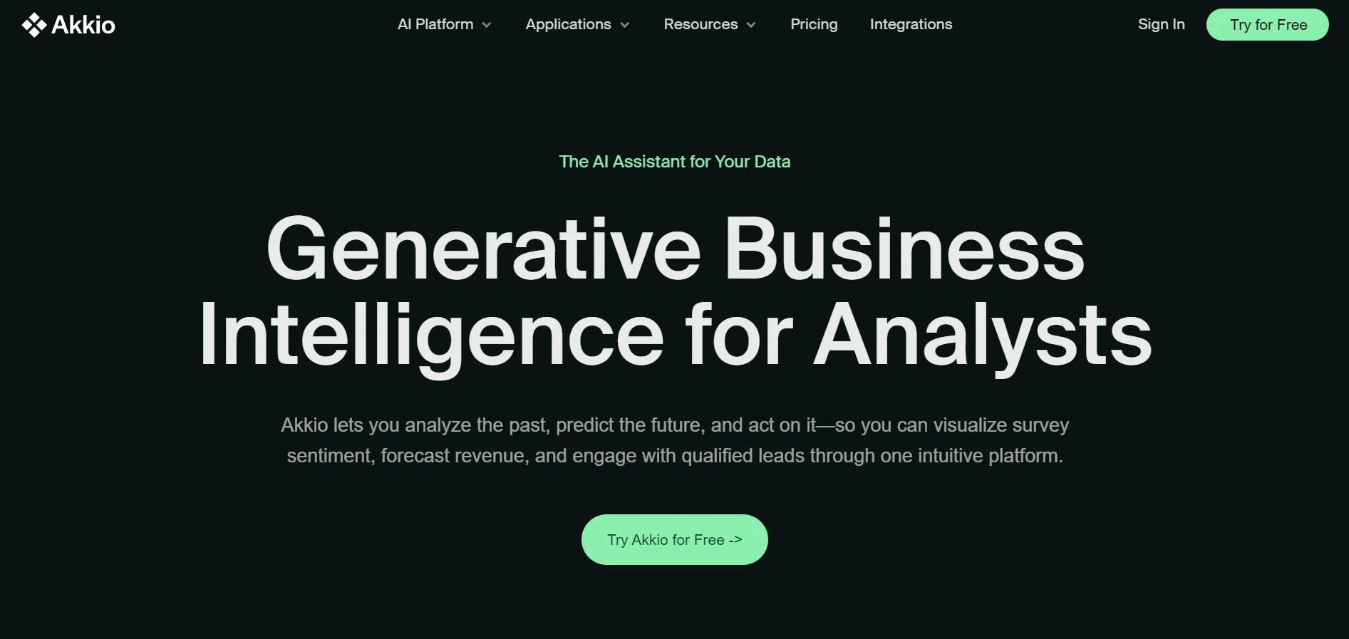 AI tool for data analysts Akkio